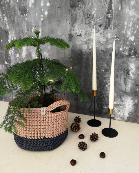 APVALI dvispalvė daiktadėžė / krepšys