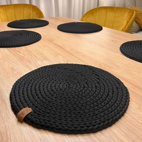 LYGIOS AKYS Didysis stalo padėklas / JUODA