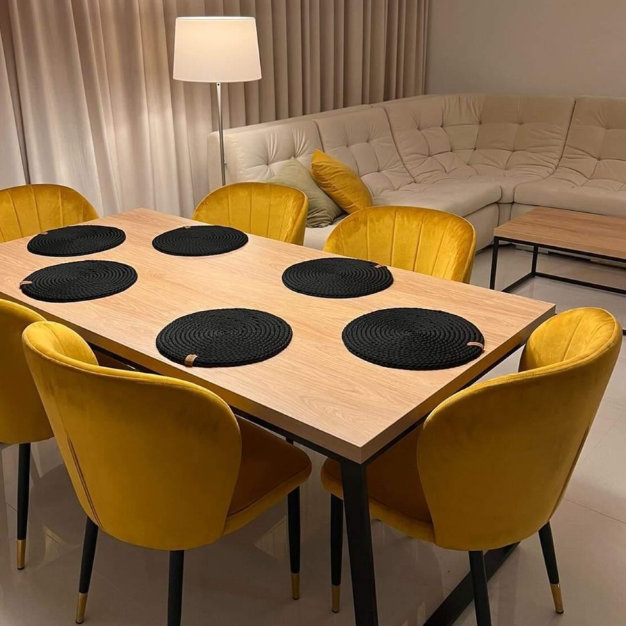 LYGIOS AKYS Didysis stalo padėklas / JUODA